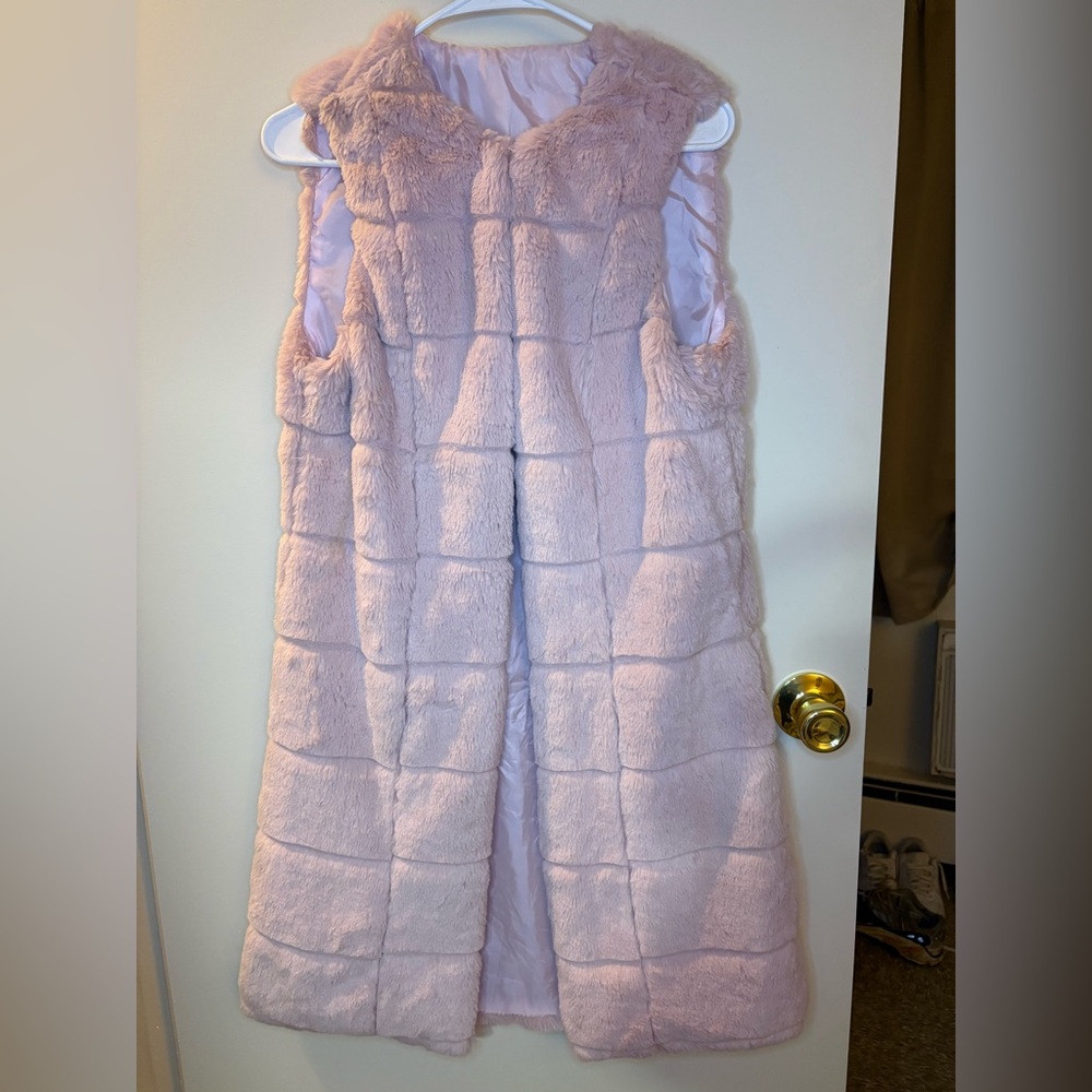 Pink Faux Fur Vest